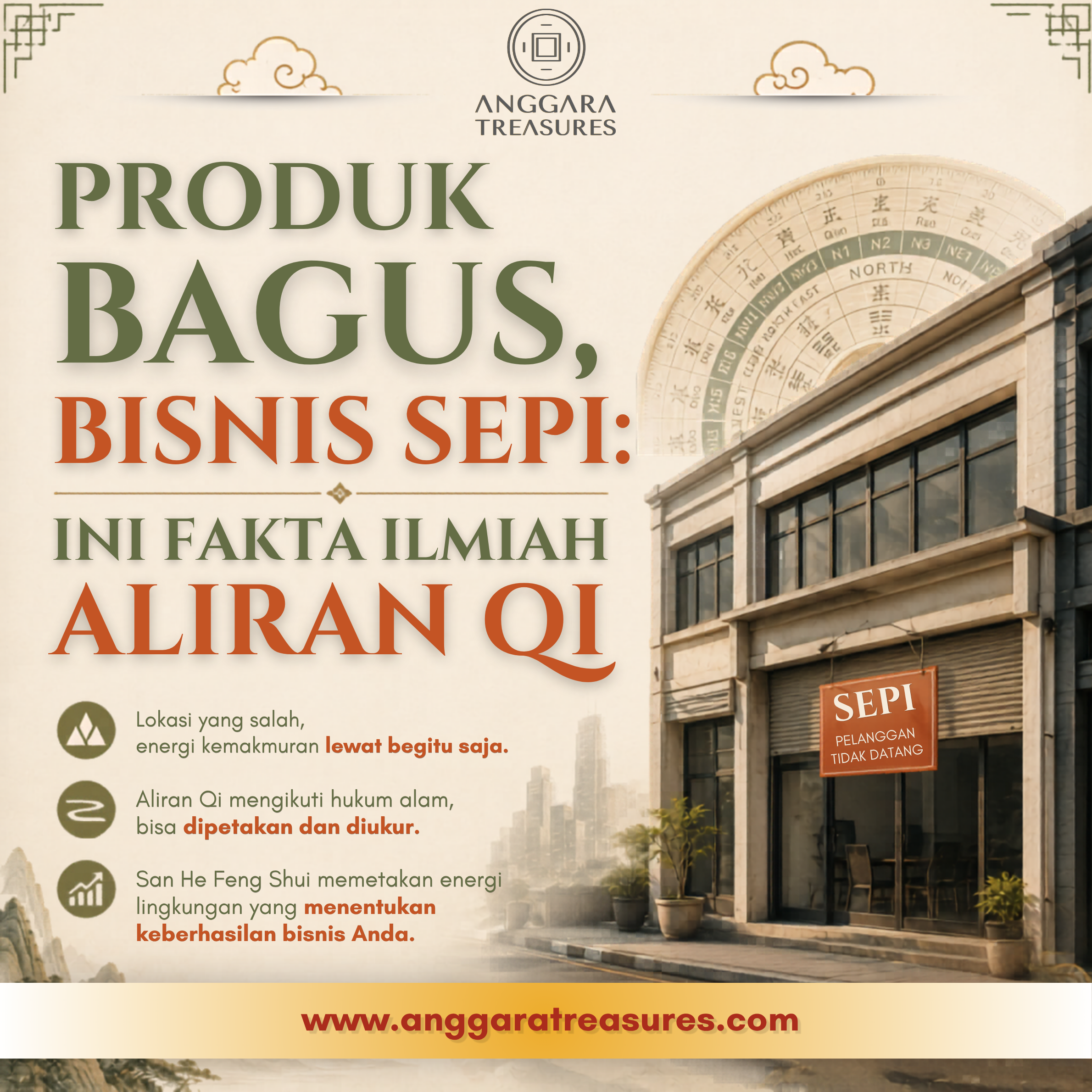 Produk Bagus Tapi Bisnis Sepi? Ini Fakta Ilmiah Aliran Qi Lokasi Anda!