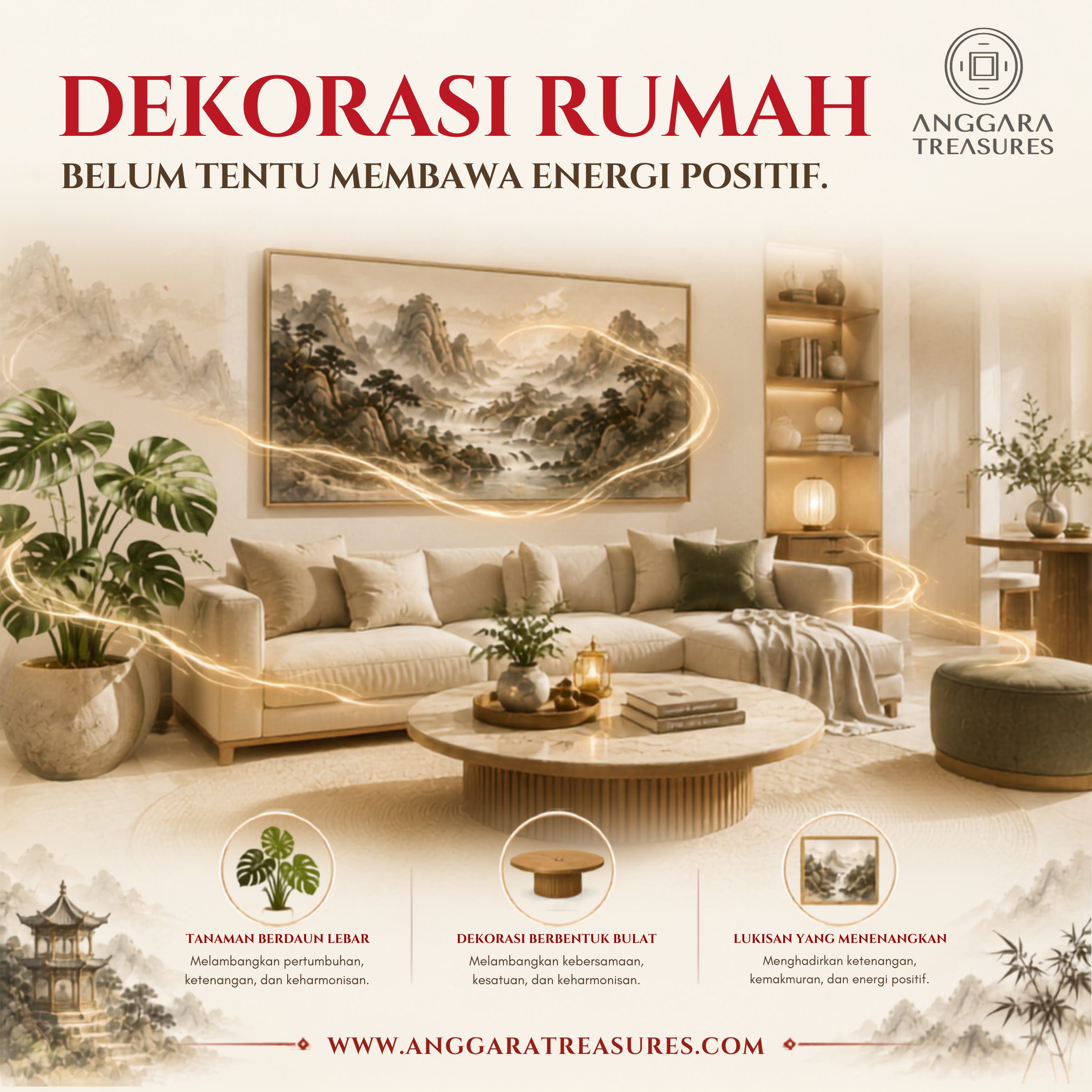 3 Dekorasi Feng Shui Rumah yang Membawa Energi Positif